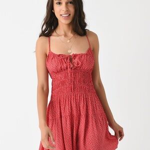 Red Floral Women's Dress